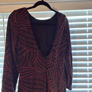 Nightway women’s  Black and Red sequin Dress